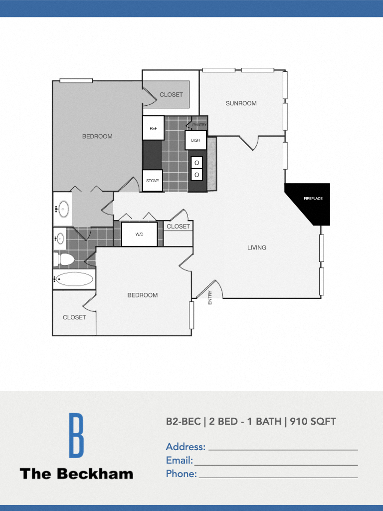The Beckham B2 Floor Plan
